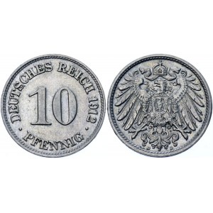 Germany - Empire 10 Pfennig 1912 D