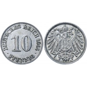 Germany - Empire 10 Pfennig 1914 D