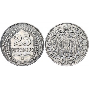 Germany - Empire 25 Pfennig 1909 D