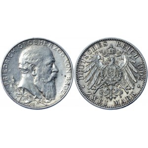 Germany - Empire Baden 2 Mark 1902 Commemorative Issue