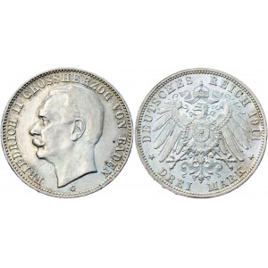 Germany - Empire Baden 3 Mark 1911 G