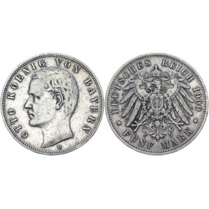 Germany - Empire Bavaria 5 Mark 1900 D