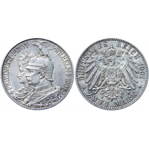 Germany - Empire Prussia 2 Mark 1901 A Commemorative Issue