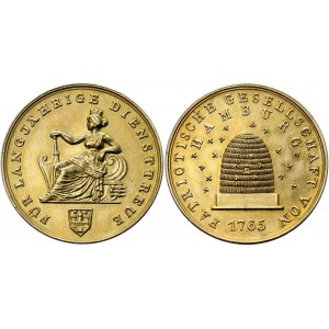 Germany Gold-Plated Silver Medal Prize Medal of the Hamburg Society for the Promotion of the Arts and Useful Trades since 1765 (ND) (20th Century)
