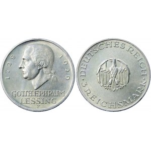 Germany - Weimar Republic 3 Reichsmark 1929 F Commemorative Issue