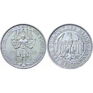 Germany - Weimar Republic 3 Reichsmark 1929 E Commemorative Issue