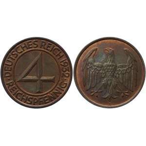 Germany - Weimar Republic 4 Reichspfennig 1932 A