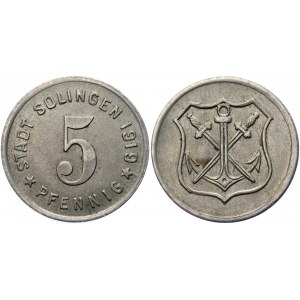 Germany - Weimar Republic Solingen 5 Pfennig Notgeld 1919