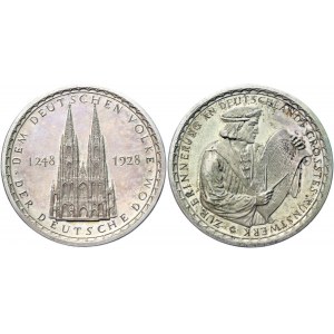 Germany - Weimar Republic Silver Medal 680th Anniversary of the Cologne Cathedral's Foundation 1928