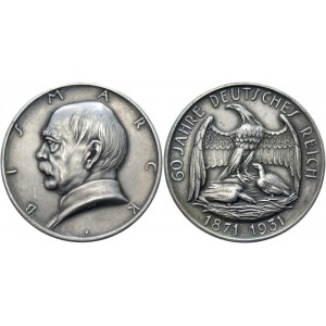 Germany - Weimar Republic Silver Medal 60th Anniversary of the German Empire 1931