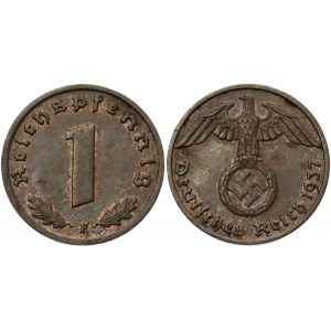 Germany - Third Reich 1 Reichspfennig 1937 F