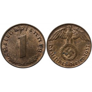 Germany - Third Reich 1 Reichspfennig 1937 J