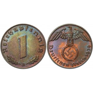 Germany - Third Reich 1 Reichspfennig 1939 B