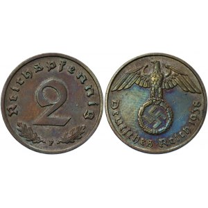 Germany - Third Reich 2 Reichspfennig 1938 F