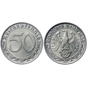Germany - Third Reich 50 Reichspfennig 1938 A