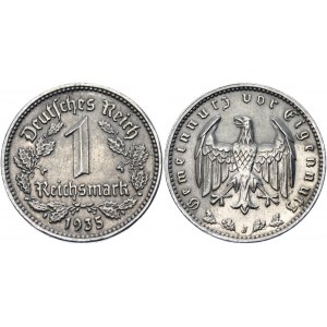Germany - Third Reich 1 Reichsmark 1935 J Rare
