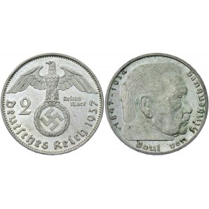 Germany - Third Reich 2 Reichsmark 1937 E