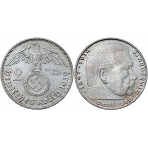 Germany - Third Reich 2 Reichsmark 1939 D