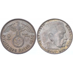 Germany - Third Reich 2 Reichsmark 1939 F