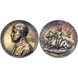 Germany - Third Reich Silver Medal Adolf Hitler - Deutscher Friedensplan 1936