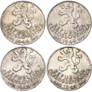 Czechoslovakia 4 x 100 Korun 1949