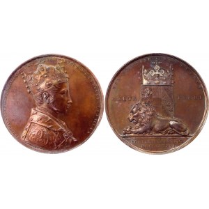 Austria Bronze Medal for Coronation of Bohemian King Ferdinand I in Prague 1836 NGC MS 62 BN