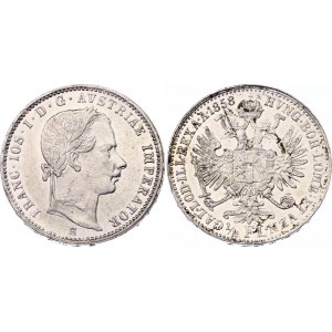 Austria 1/4 Florin 1858 E