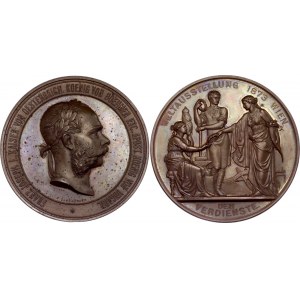 Austria Bronze Table Medal World Exhibition in Vienna 1873