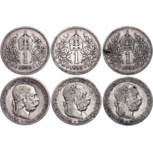 Austria 3 x 1 Corona 1893 - 1896