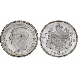 Belgium 20 Francs 1934
