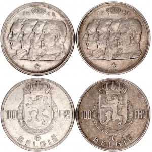 Belgium 2 x 100 Francs 1949 - 1951