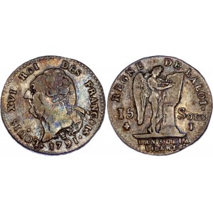 France 15 Sols 1791 I