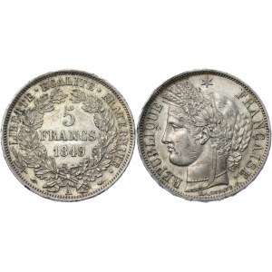 France 5 Francs 1849 A