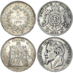 France 2 x 5 Francs 1868 - 1873 A