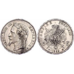 France 5 Francs 1869 BB