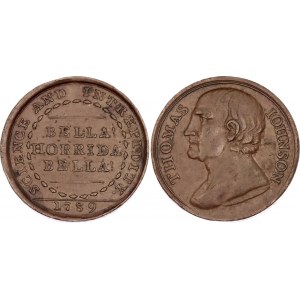Great Britain Warwickshire Copper Penny Token Thomas Johnson Bare Knuckle Boxer 1789