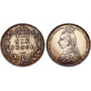 Great Britain 6 Pence 1891
