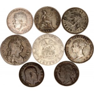 Great Britain Lot of 8 Coins 1679 - 1943
