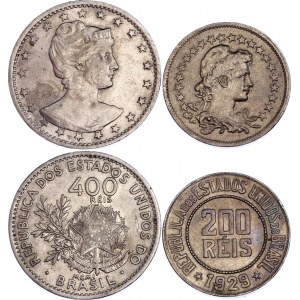 Brazil 200 & 400 Reis 1901 - 1929