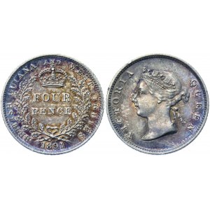 British Guiana 4 Pence 1891