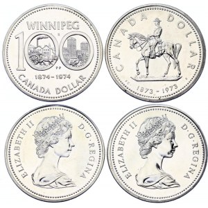 Canada 2 x 1 Dollar 1973 - 1974