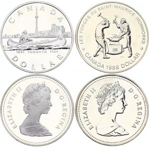 Canada 2 x 1 Dollar 1984 - 1988