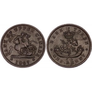 Canada Bank of Upper Canada 1 Token Penny 1857