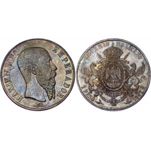 Mexico 1 Peso 1867 Mo Flan Defect Error