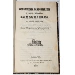 CHĄDZYŃSKI Jan Nepomucen - Wspomnienia sandomierskie i opis miasta Sandomierza w dwóch częściach, 1850