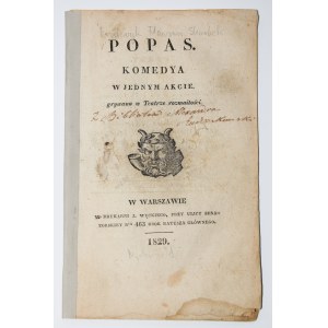 [SKARBEK Fryderyk] - Popas. Komedya w jednym akcie...1820, wyd.1