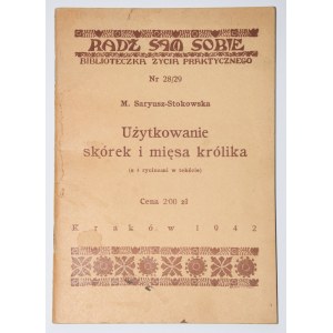 SARYUSZ-STOKOWSKA Marzenna - Użytkowanie skórek i mięsa królika...1942