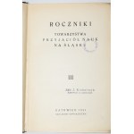 Roczniki Towarzystwa Przyjaciół Nauk na Śląsku, T. 3, 1931