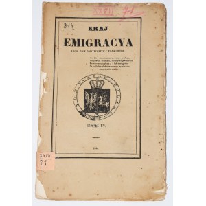 Kraj i emigracya. Zeszyt 10. Paryż 1841