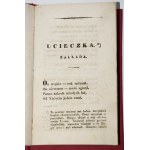 MICKIEWICZ Adam - Ucieczka. Ballada. Warszawa 1832. S. H. Merzbach.